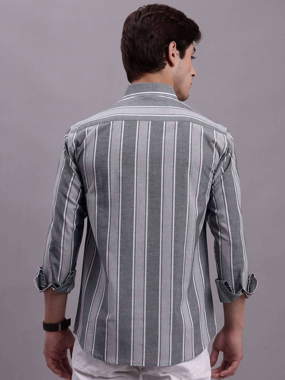 Men's Striped Casual Shirt - Taantav