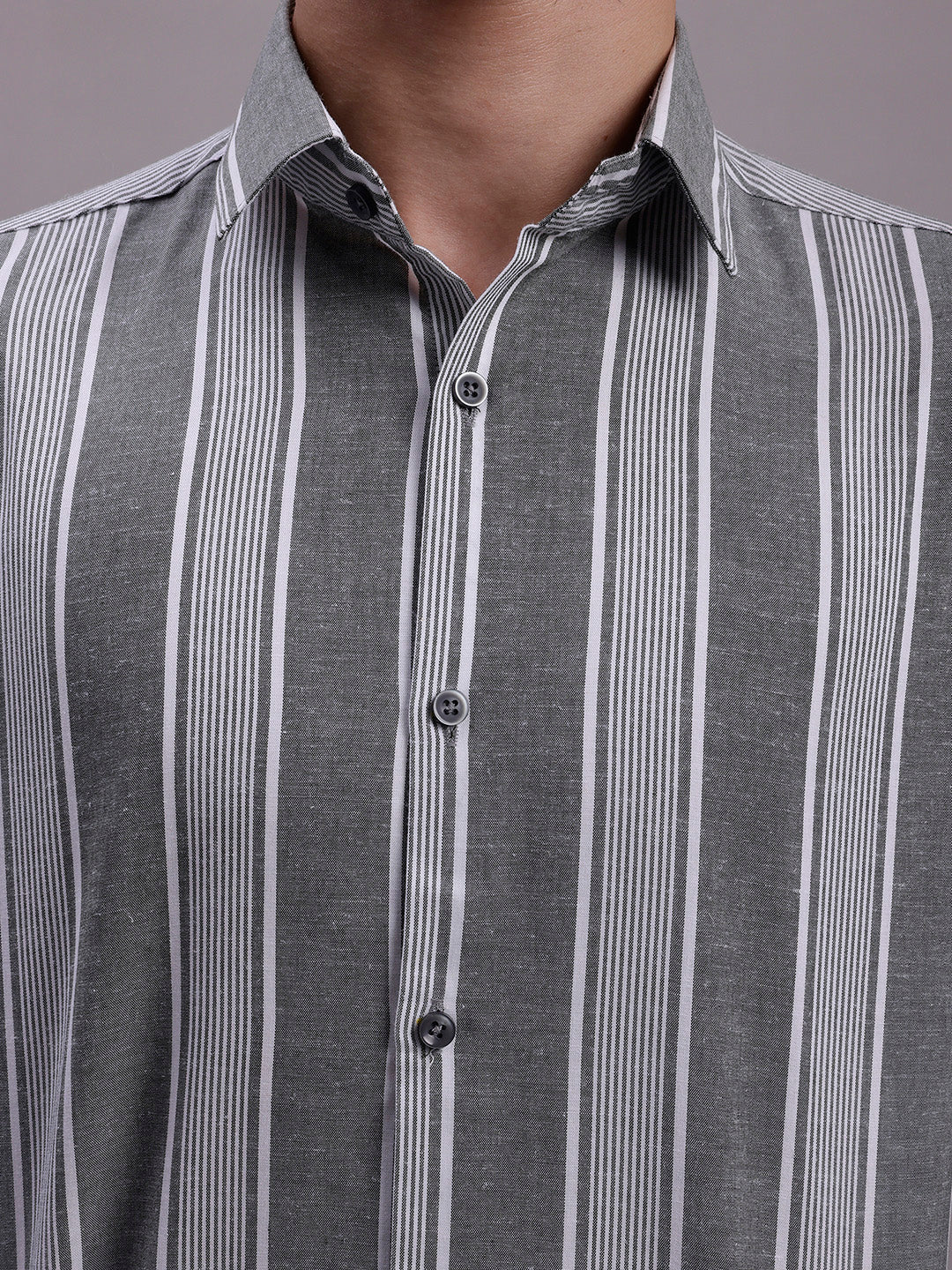 Men's Striped Casual Shirt - Taantav