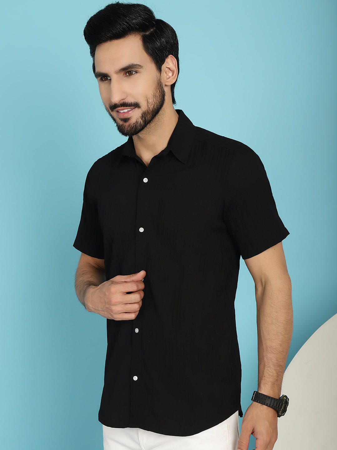 Men's Striped Casual Shirt - Taantav