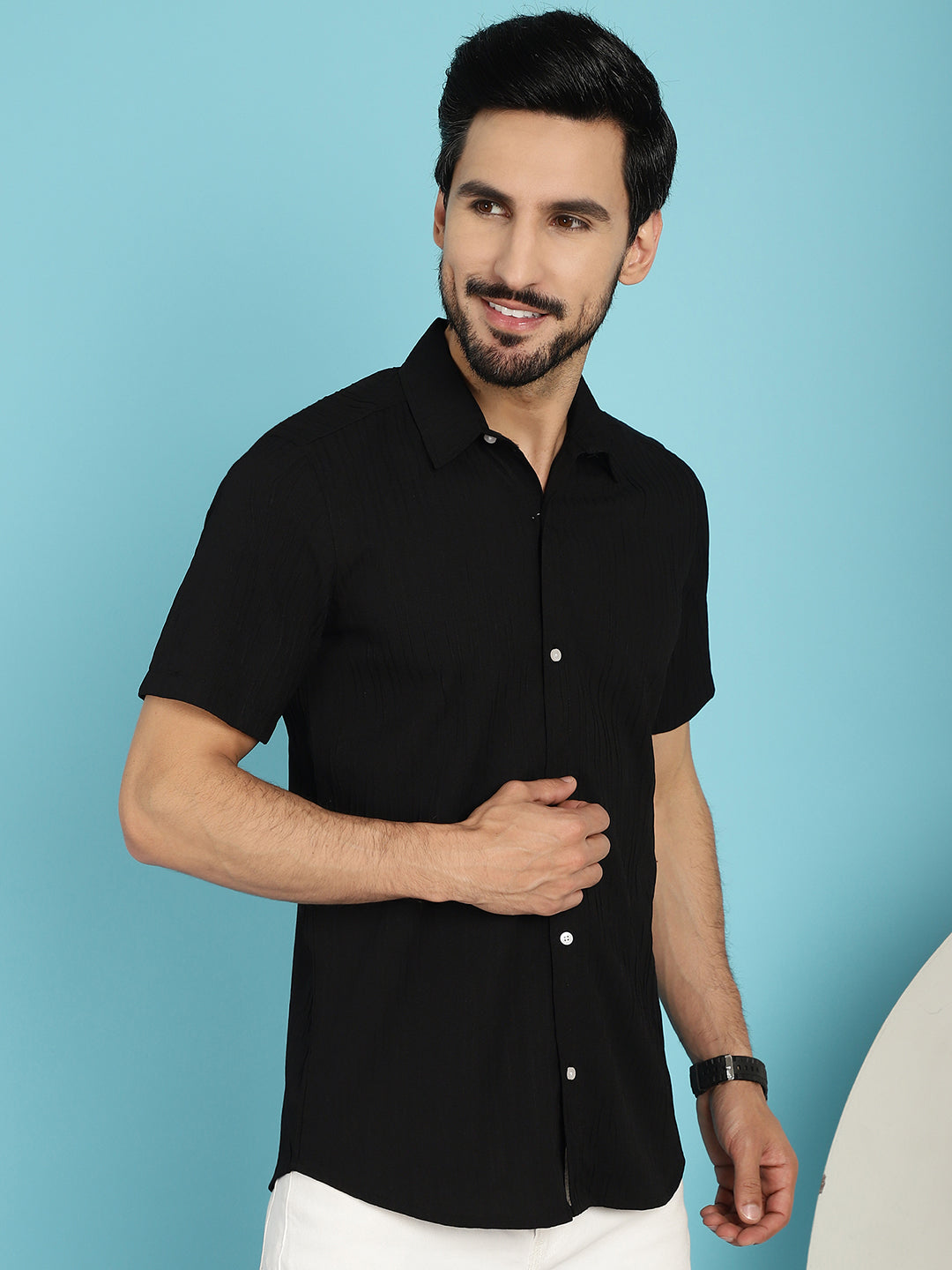 Men's Striped Casual Shirt - Taantav