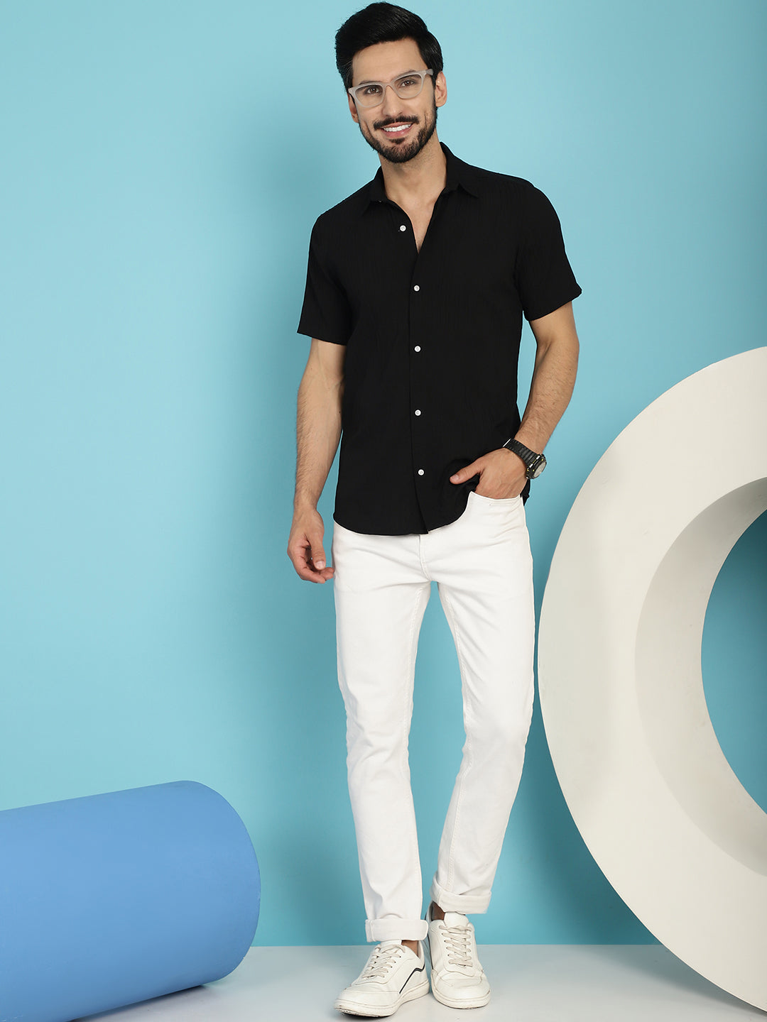 Men's Striped Casual Shirt - Taantav