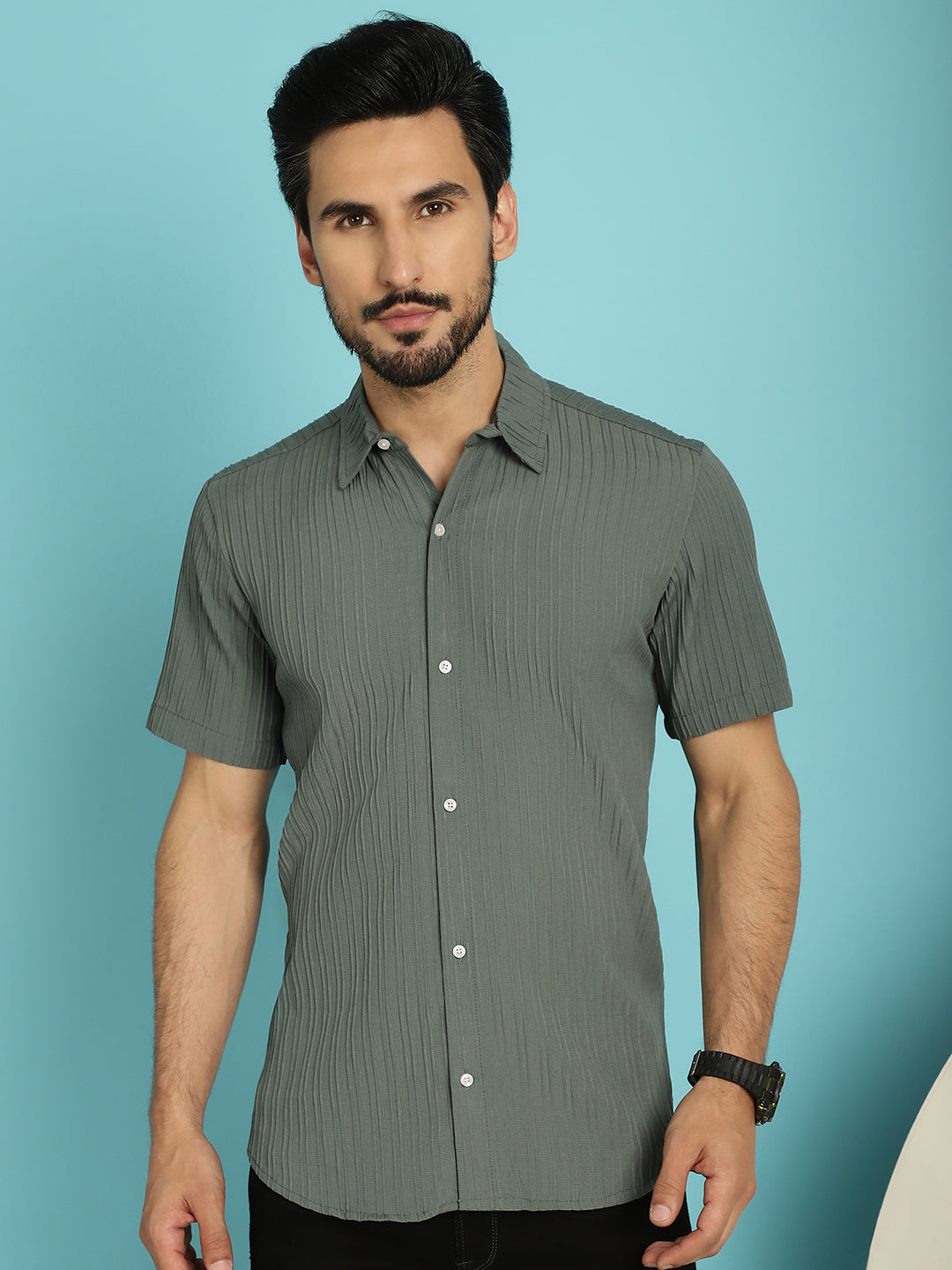 Men's Striped Casual Shirt - Taantav