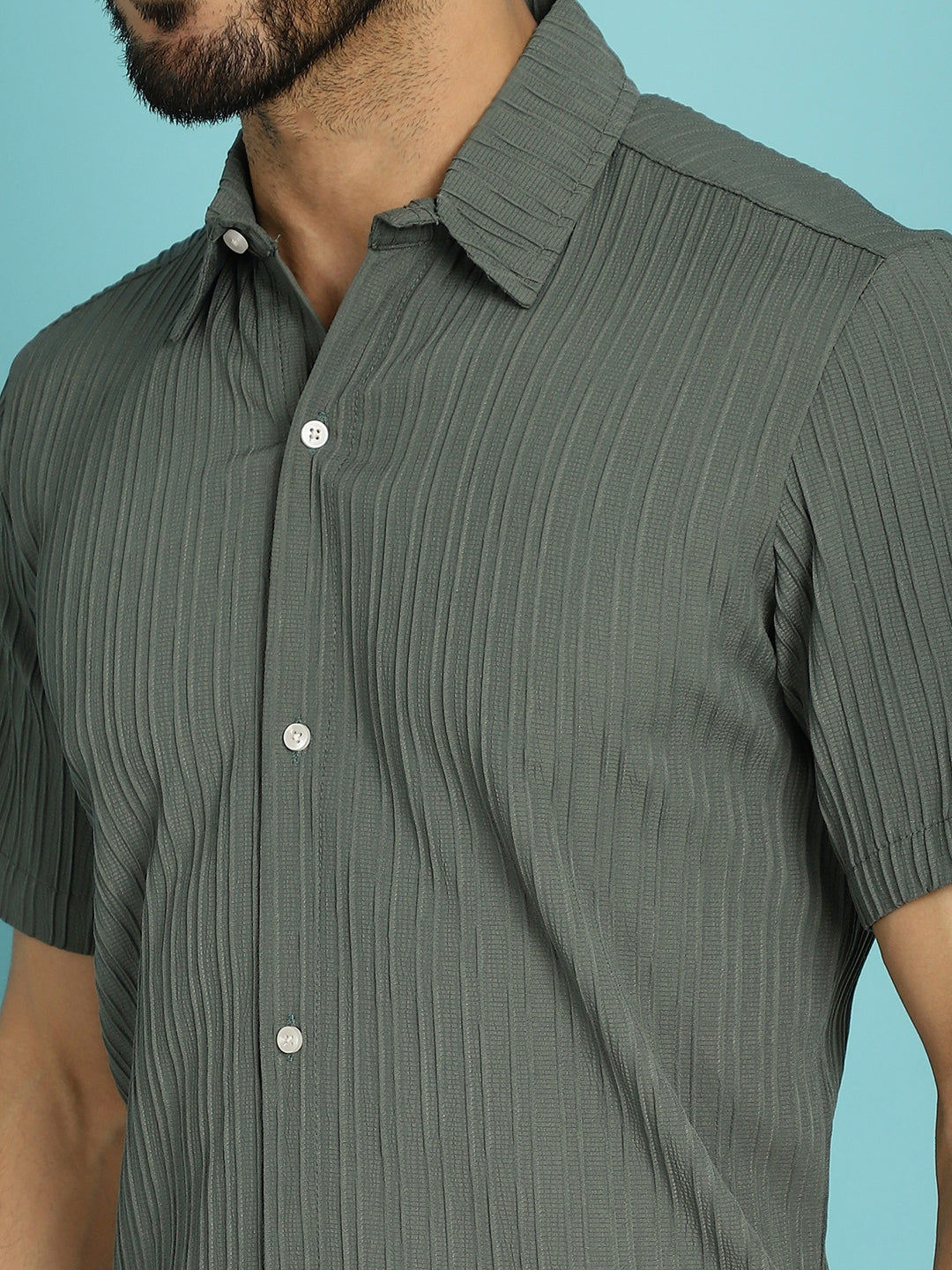 Men's Striped Casual Shirt - Taantav