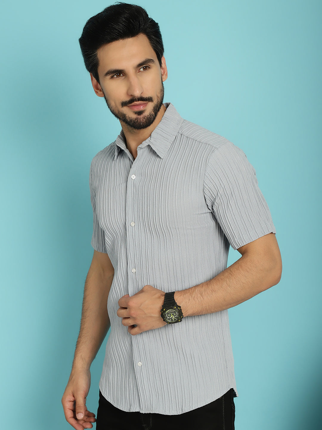 Men's Striped Casual Shirt - Taantav