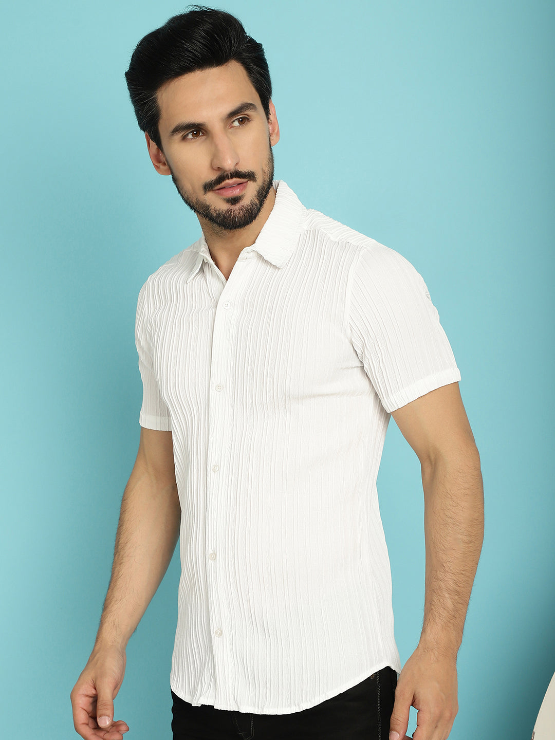 Men's Striped Casual Shirt - Taantav