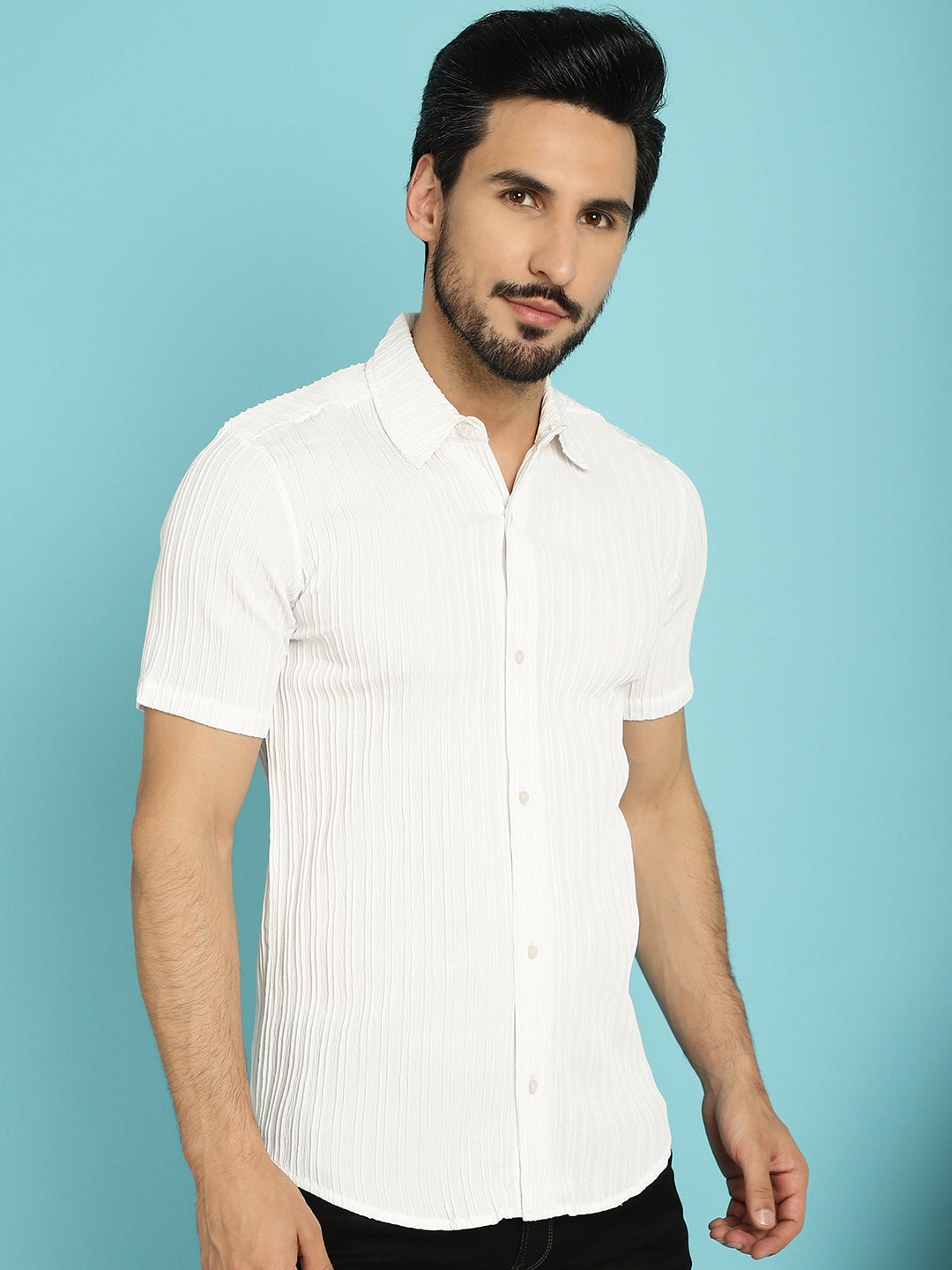 Men's Striped Casual Shirt - Taantav