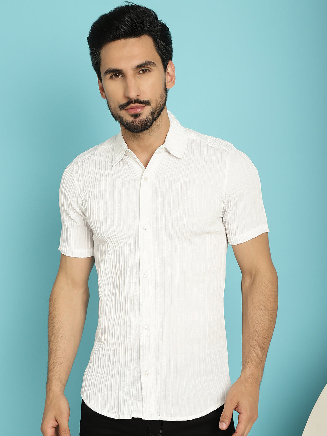 Men's Striped Casual Shirt - Taantav