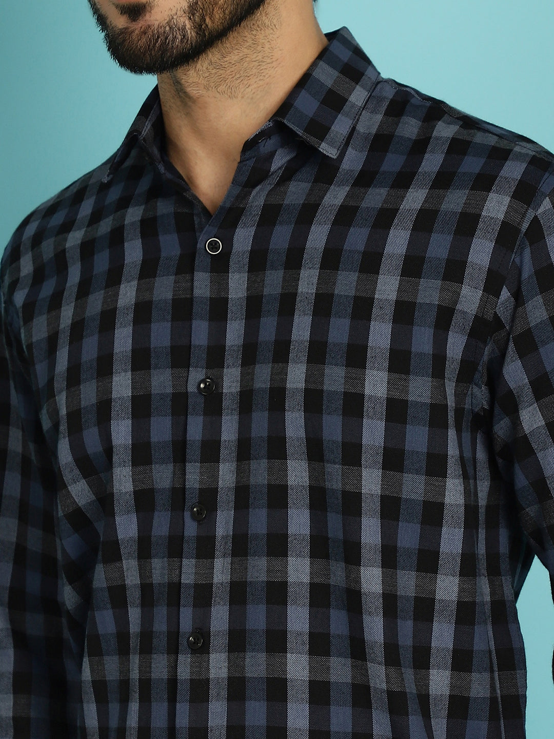 Men's Checked Casual Shirt - Taantav