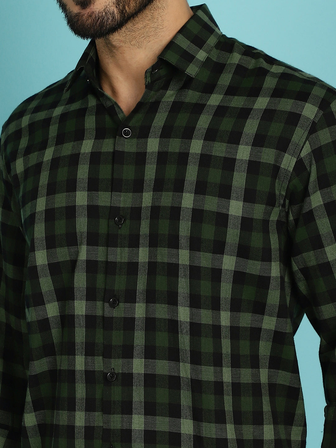 Men's Checked Casual Shirt - Taantav