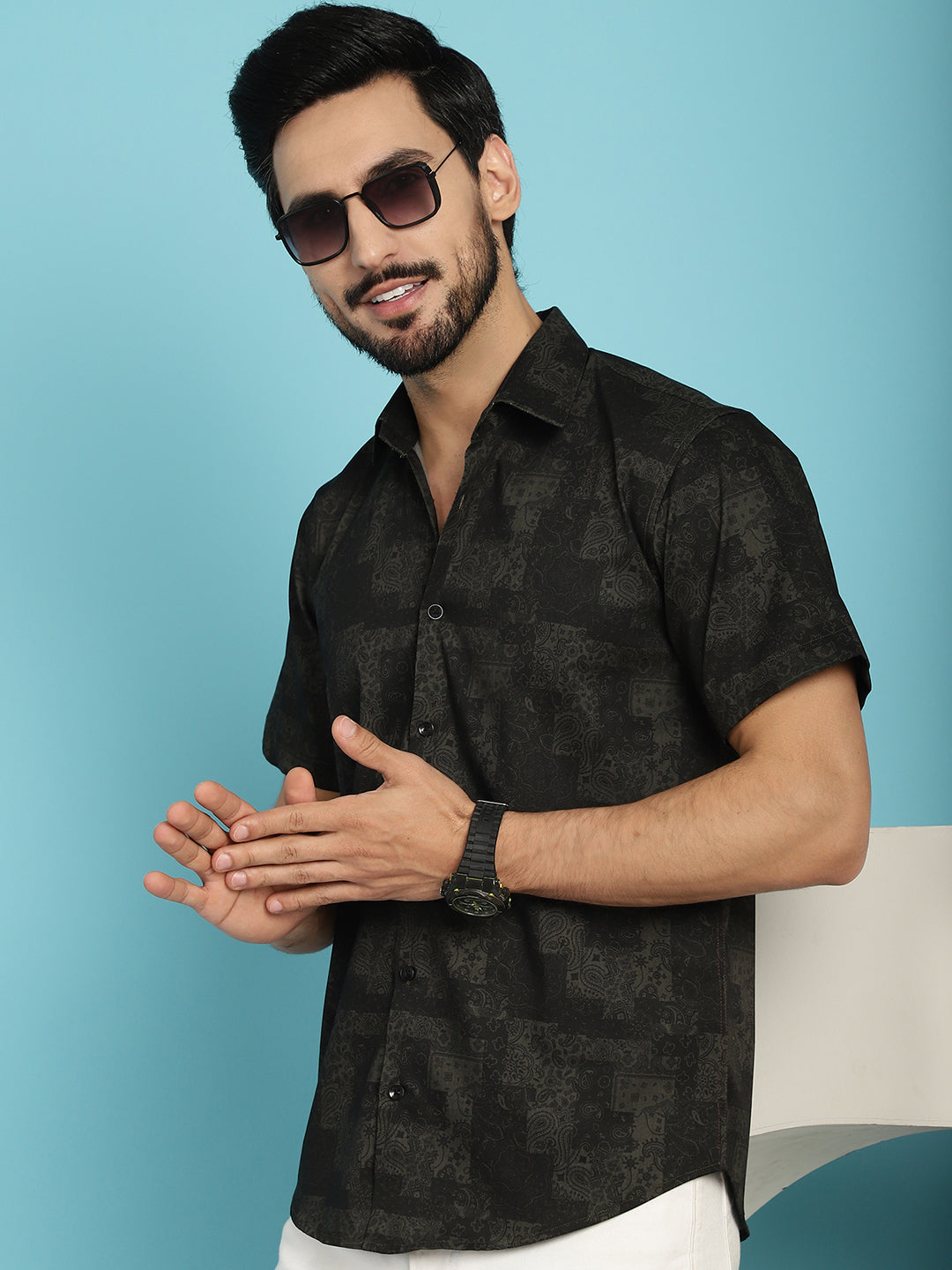 Men's Printed Casual Shirt - Taantav