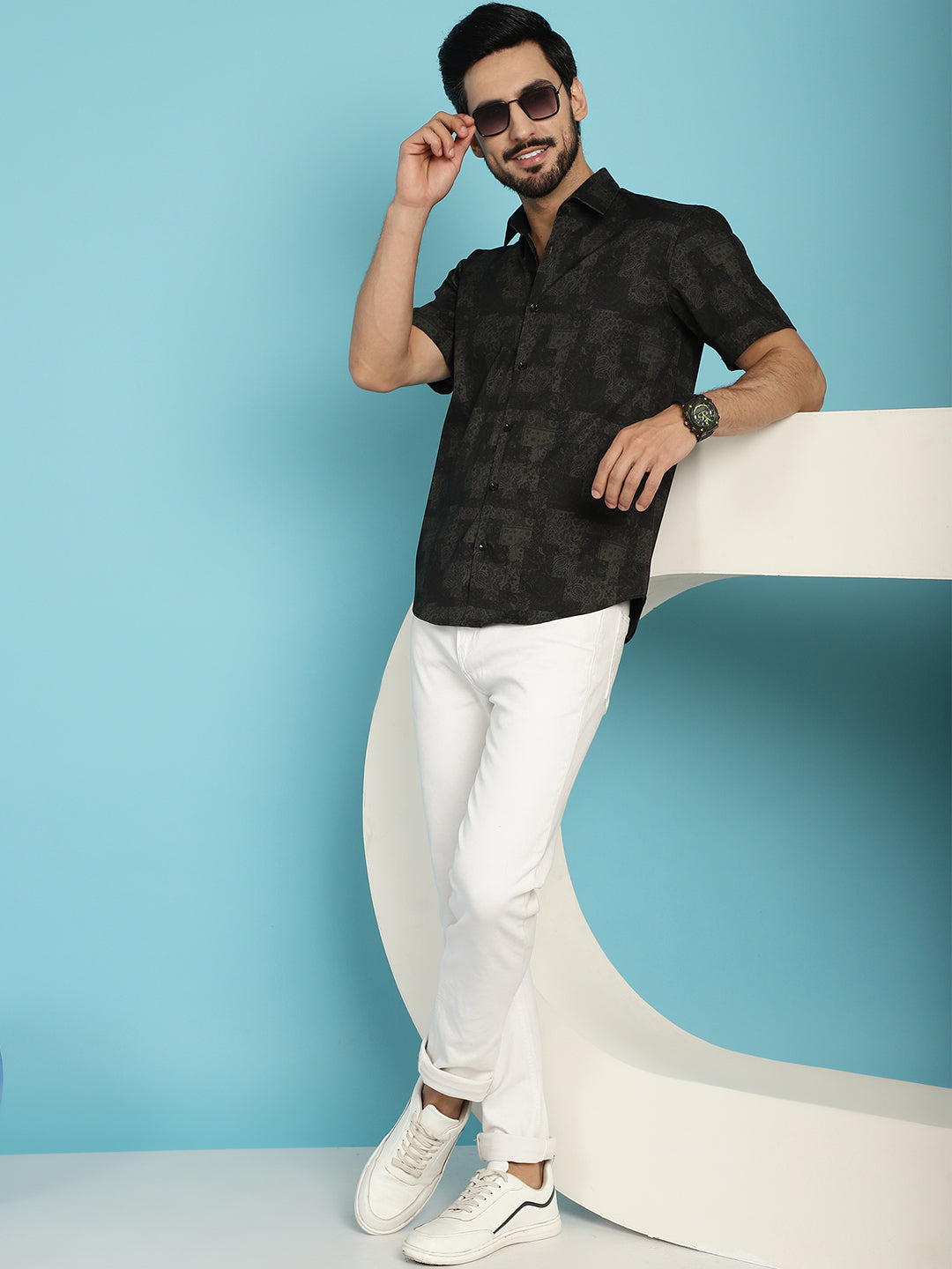 Men's Printed Casual Shirt - Taantav