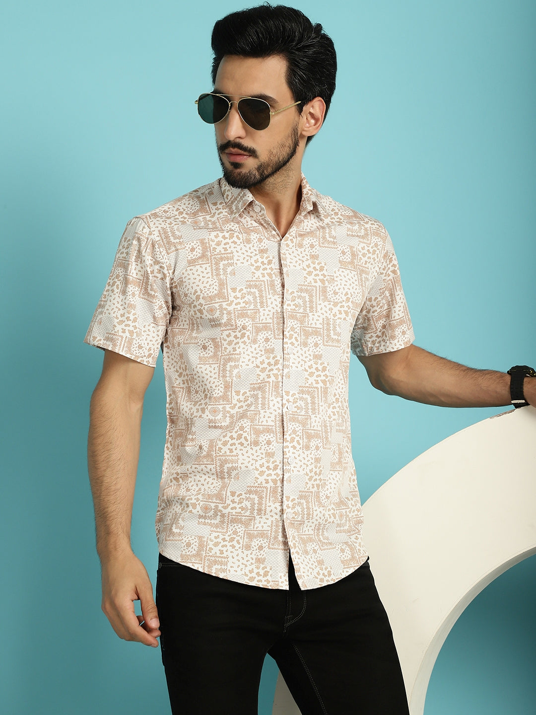 Men's Printed Casual Shirt - Taantav