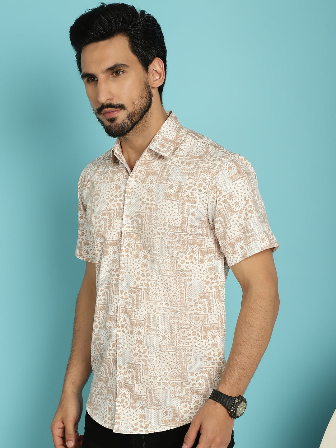 Men's Printed Casual Shirt - Taantav