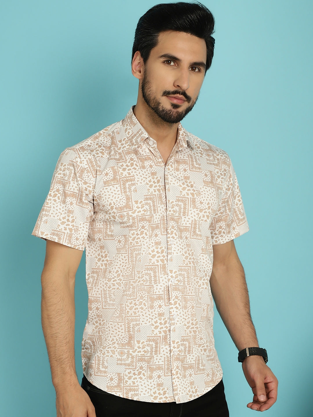 Men's Printed Casual Shirt - Taantav