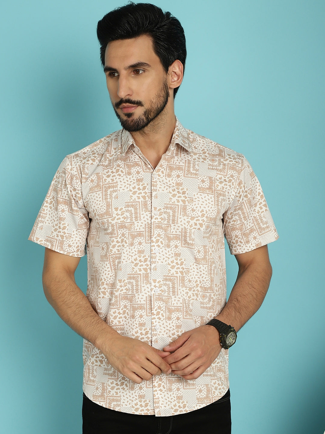 Men's Printed Casual Shirt - Taantav