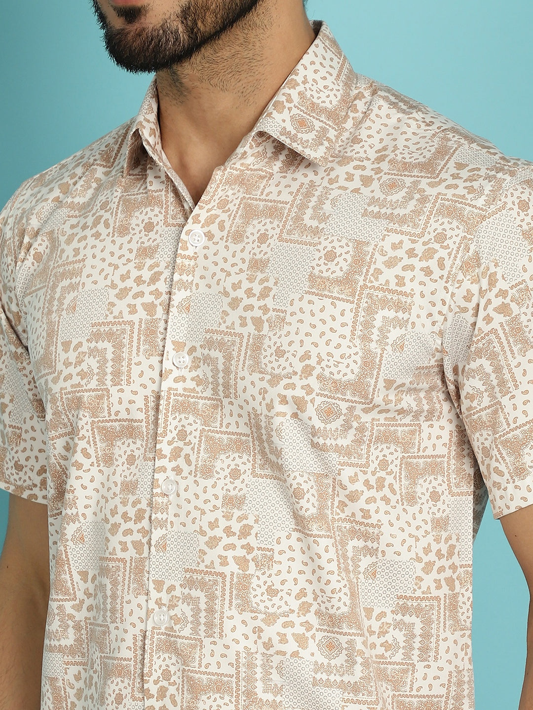 Men's Printed Casual Shirt - Taantav