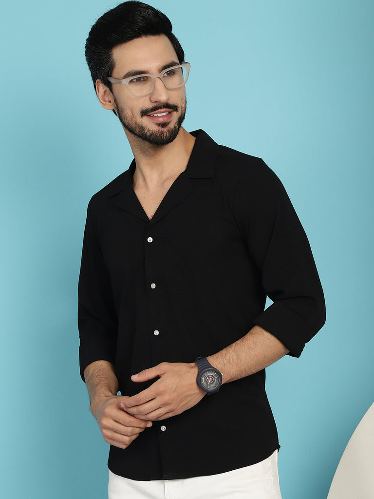 Men's Lapel Collar Casual Shirt