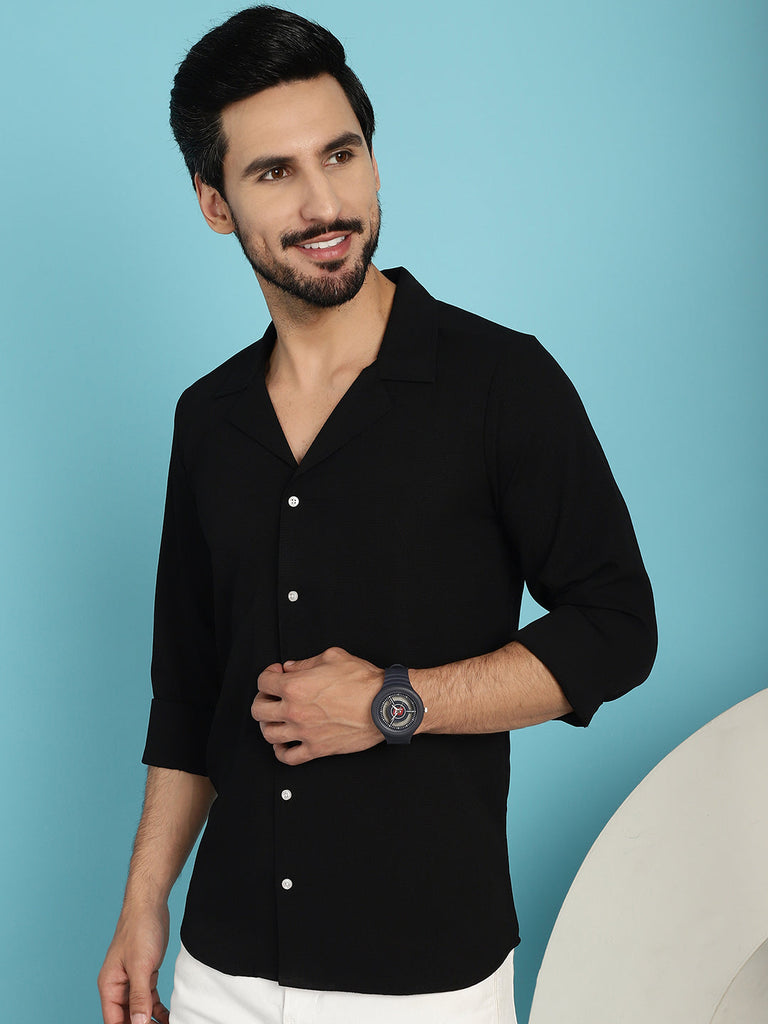 Men's Lapel Collar Casual Shirt