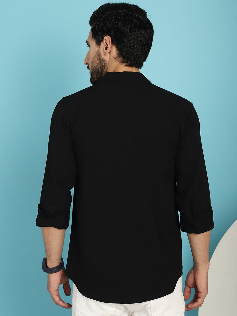 Men's Lapel Collar Casual Shirt