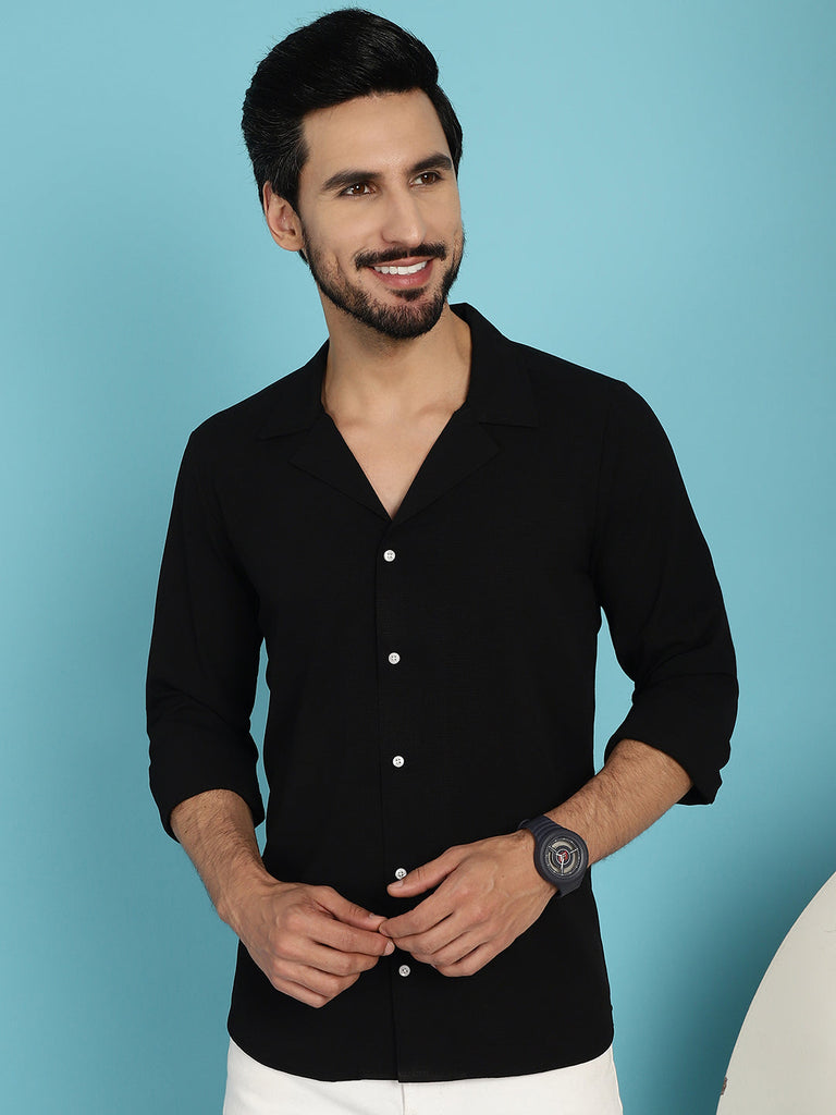 Men's Lapel Collar Casual Shirt