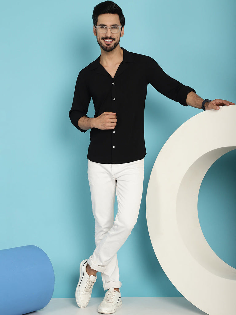 Men's Lapel Collar Casual Shirt