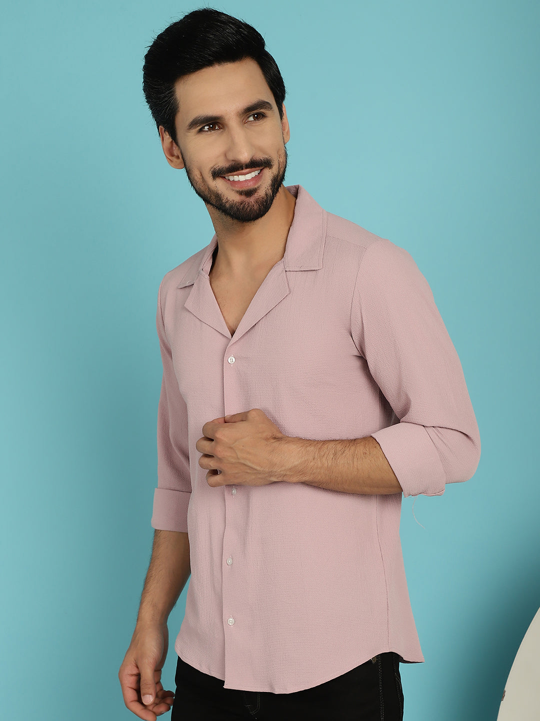 Men's Lapel Collar Casual Shirt