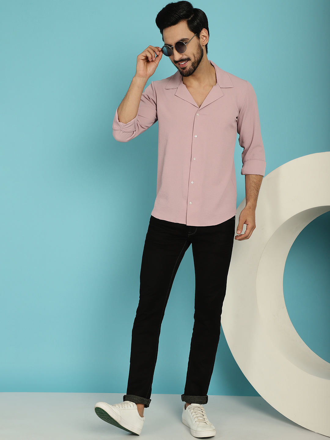 Men's Lapel Collar Casual Shirt - Taantav