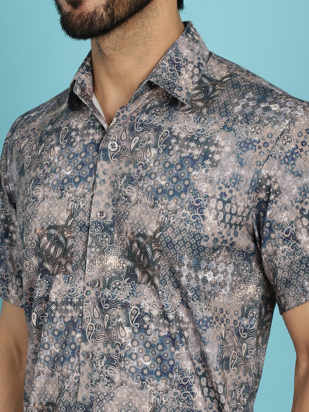 Men's Pejali Printed Casual Shirt - Taantav