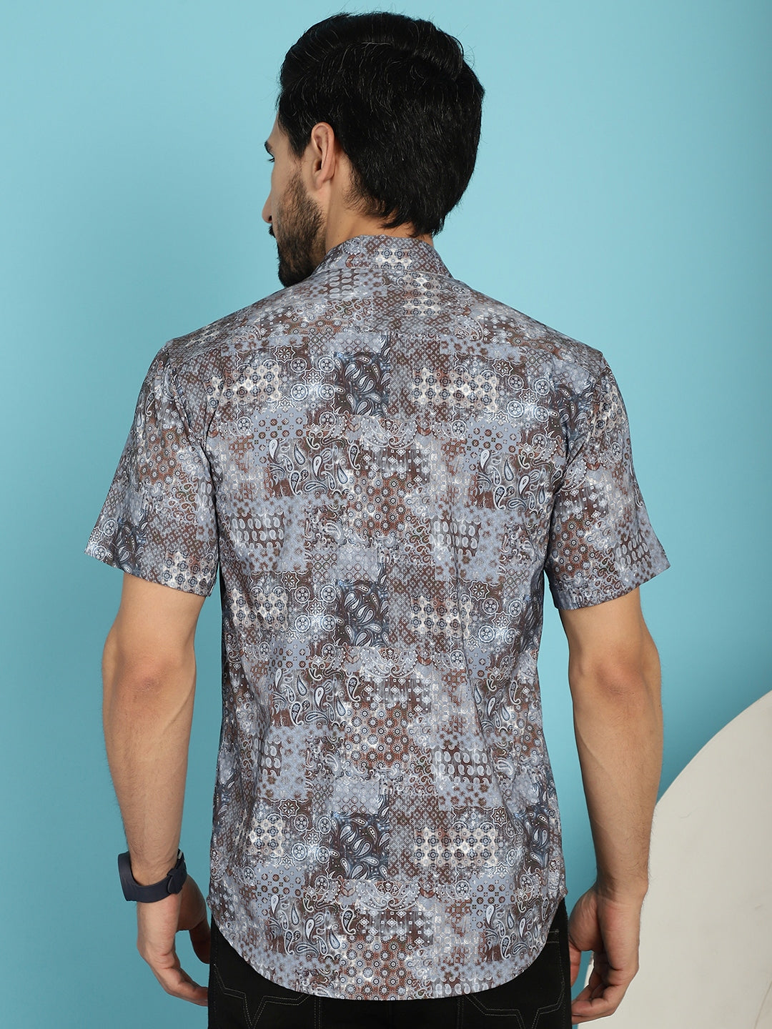 Men's Pejali Printed Casual Shirt - Taantav