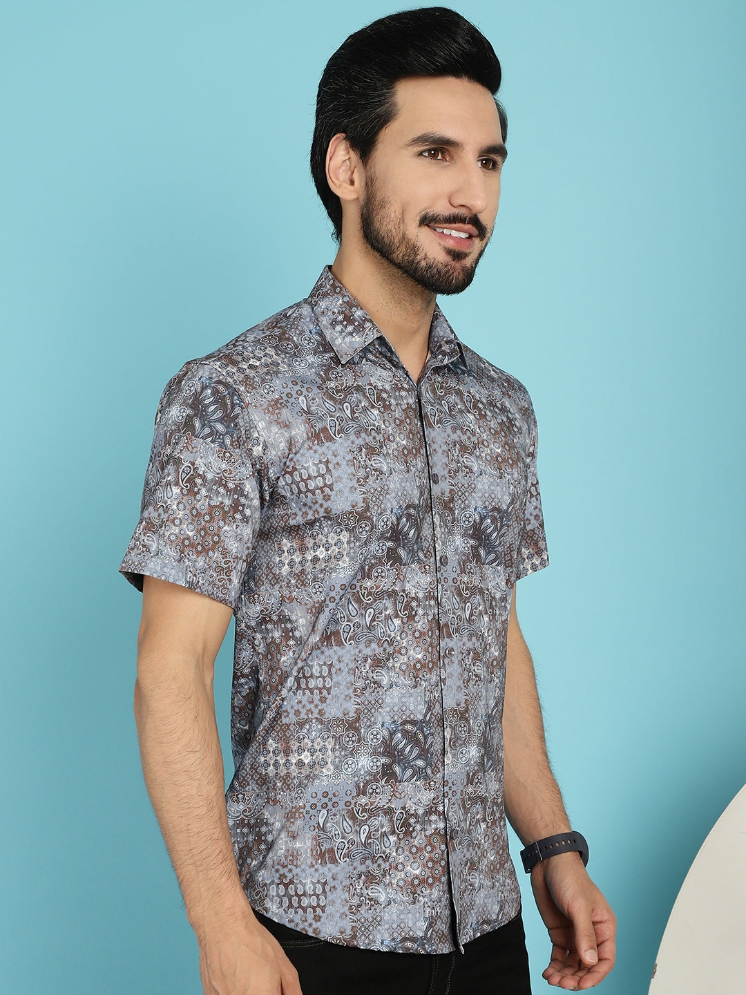 Men's Pejali Printed Casual Shirt - Taantav