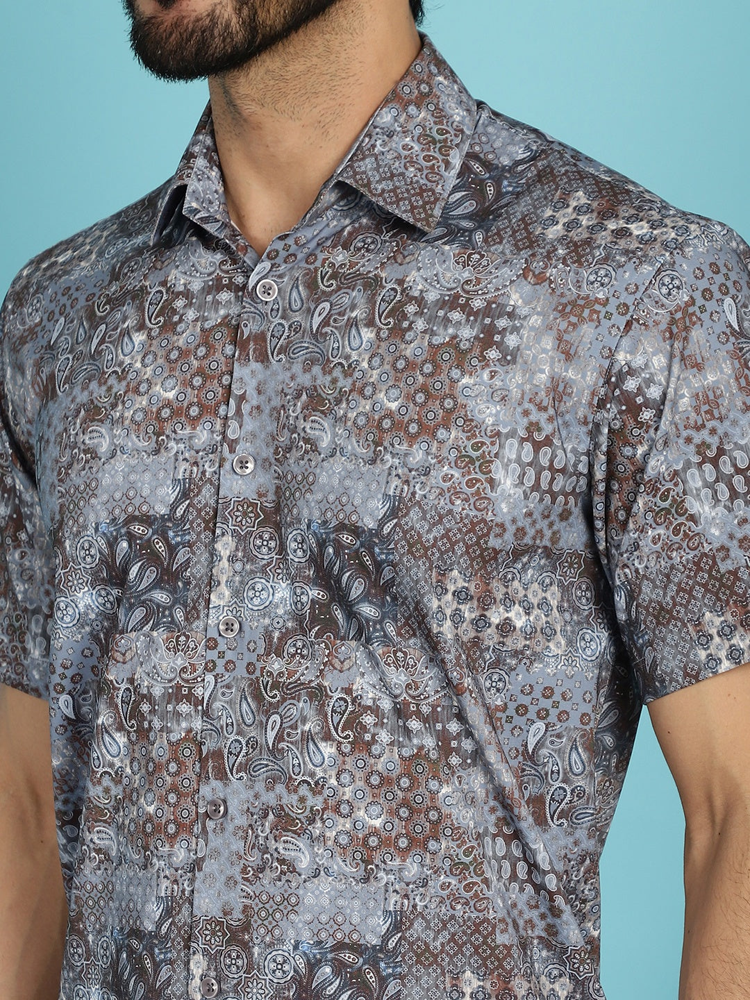 Men's Pejali Printed Casual Shirt - Taantav