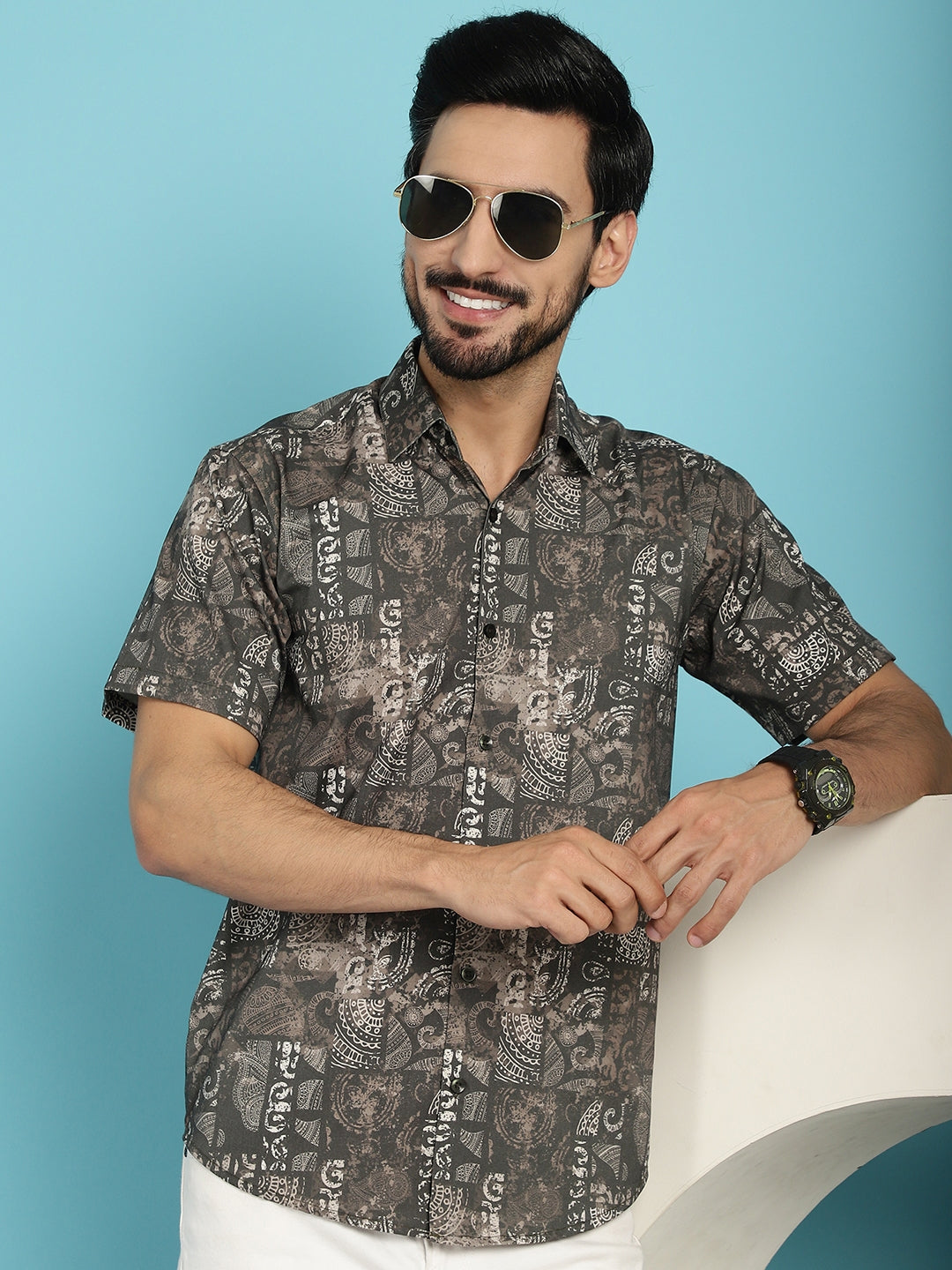 Men's Printed Casual Shirt - Taantav