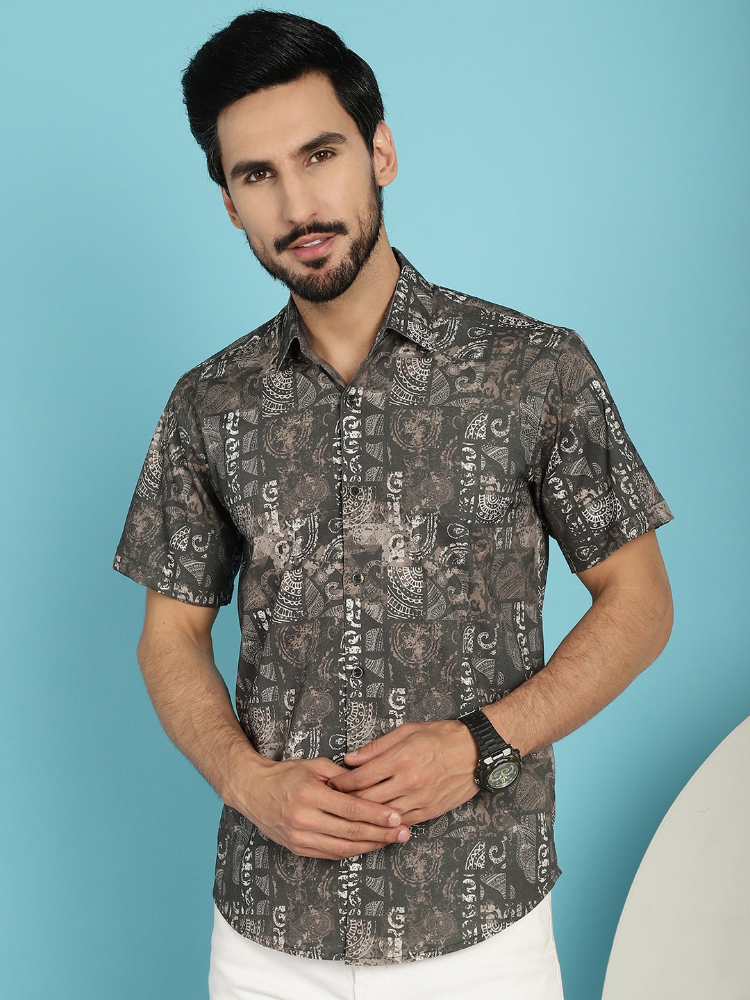 Men's Printed Casual Shirt - Taantav