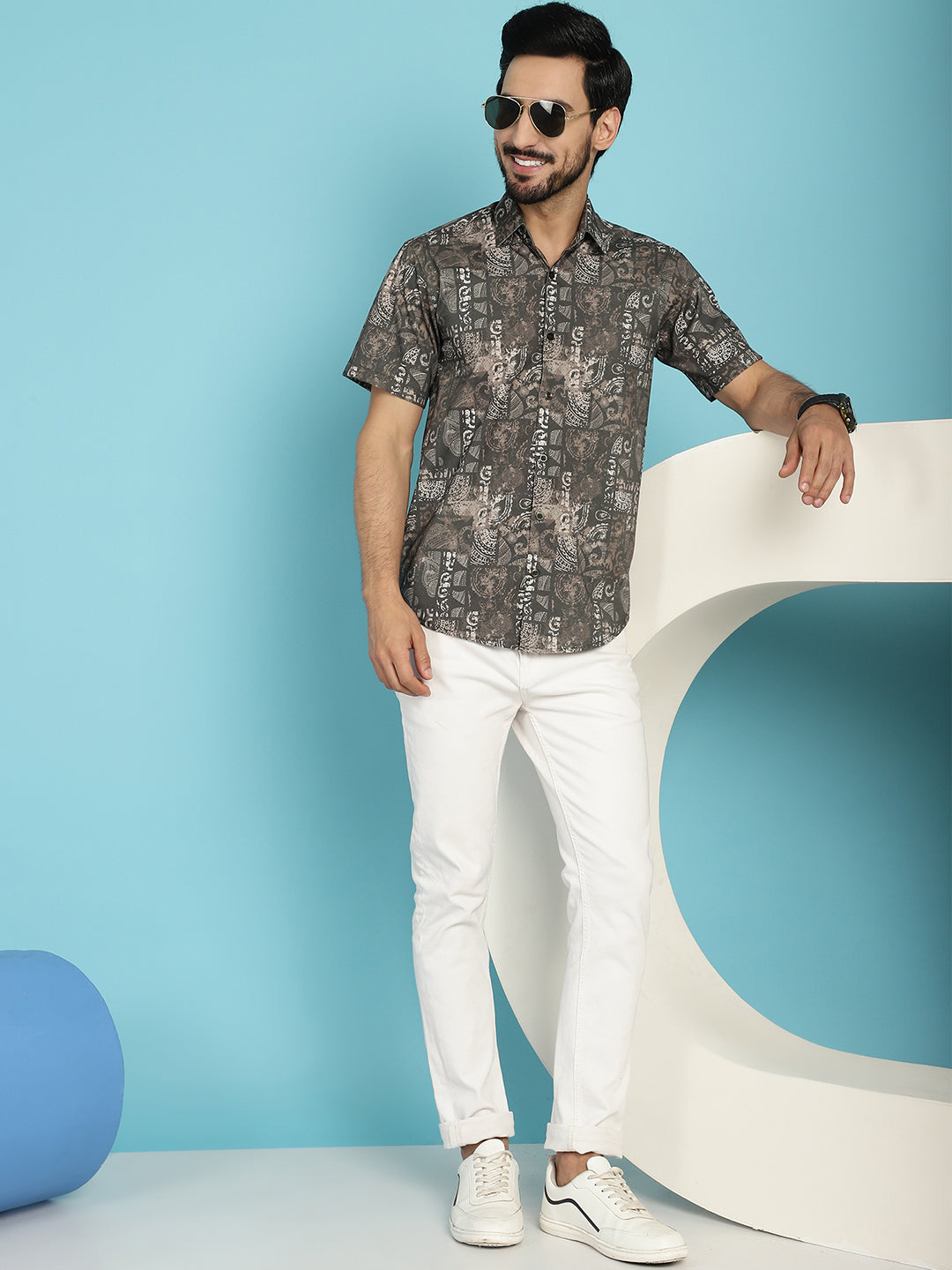 Men's Printed Casual Shirt - Taantav