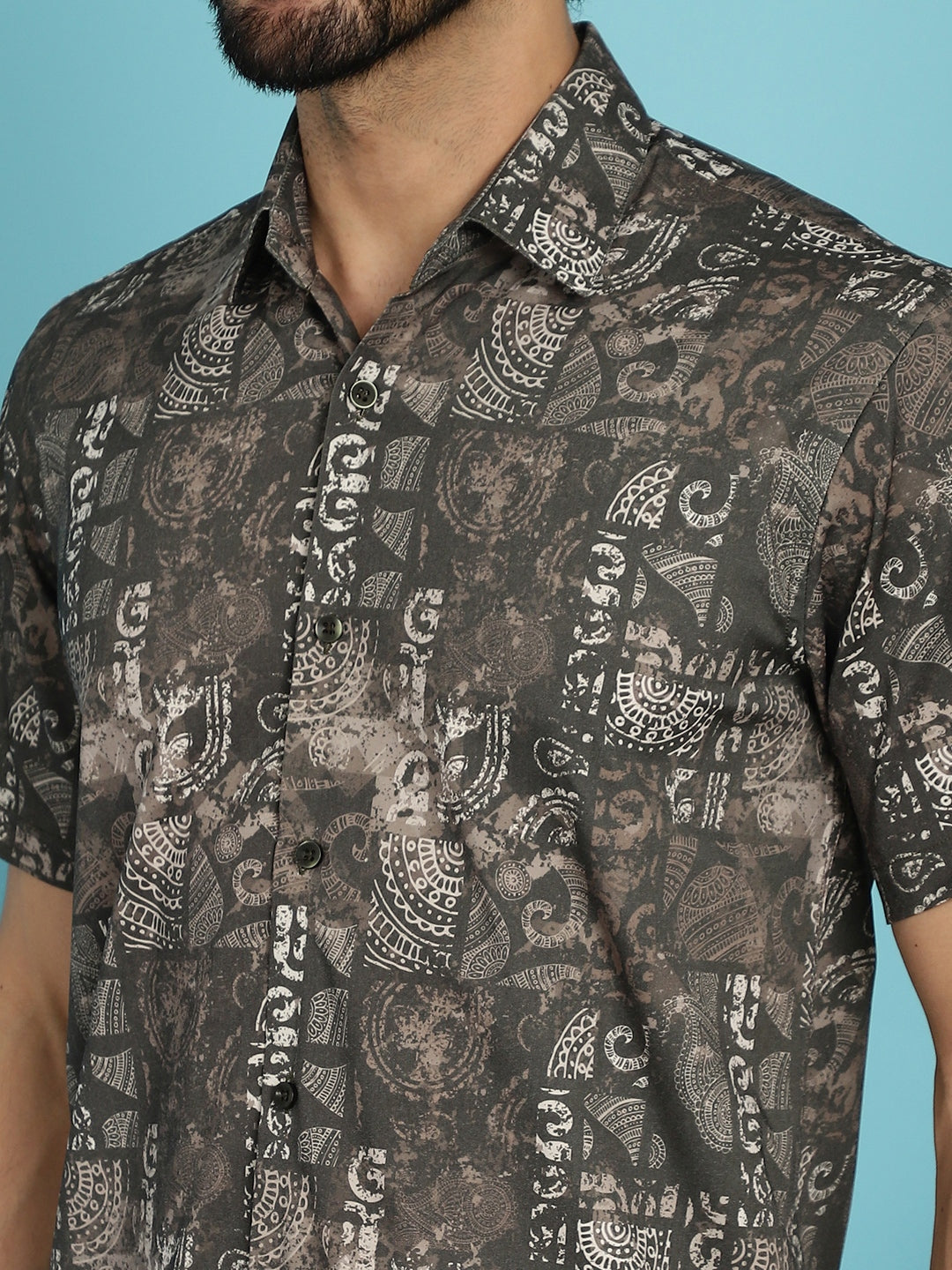 Men's Printed Casual Shirt - Taantav