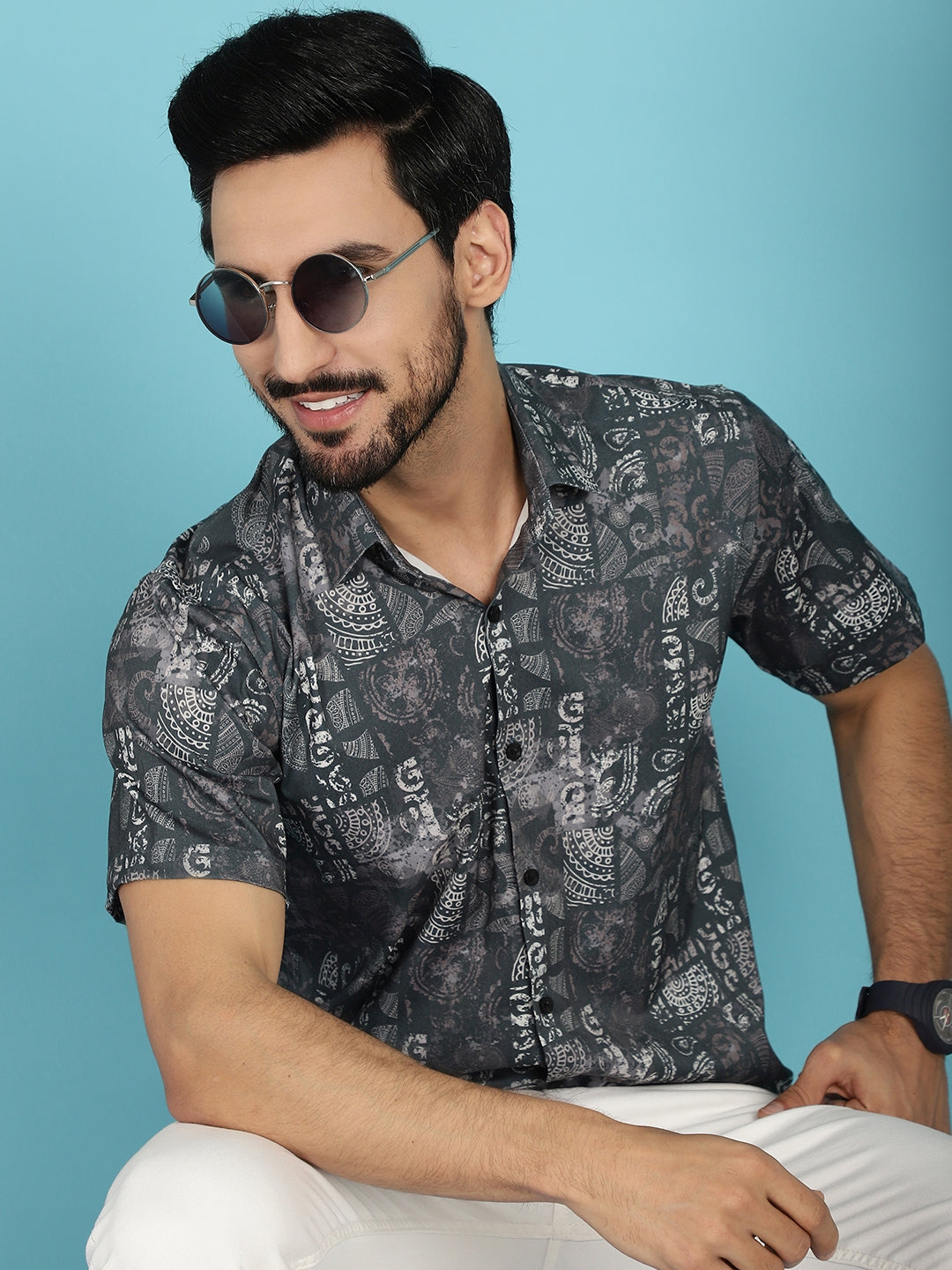 Men's Printed Casual Shirt - Taantav