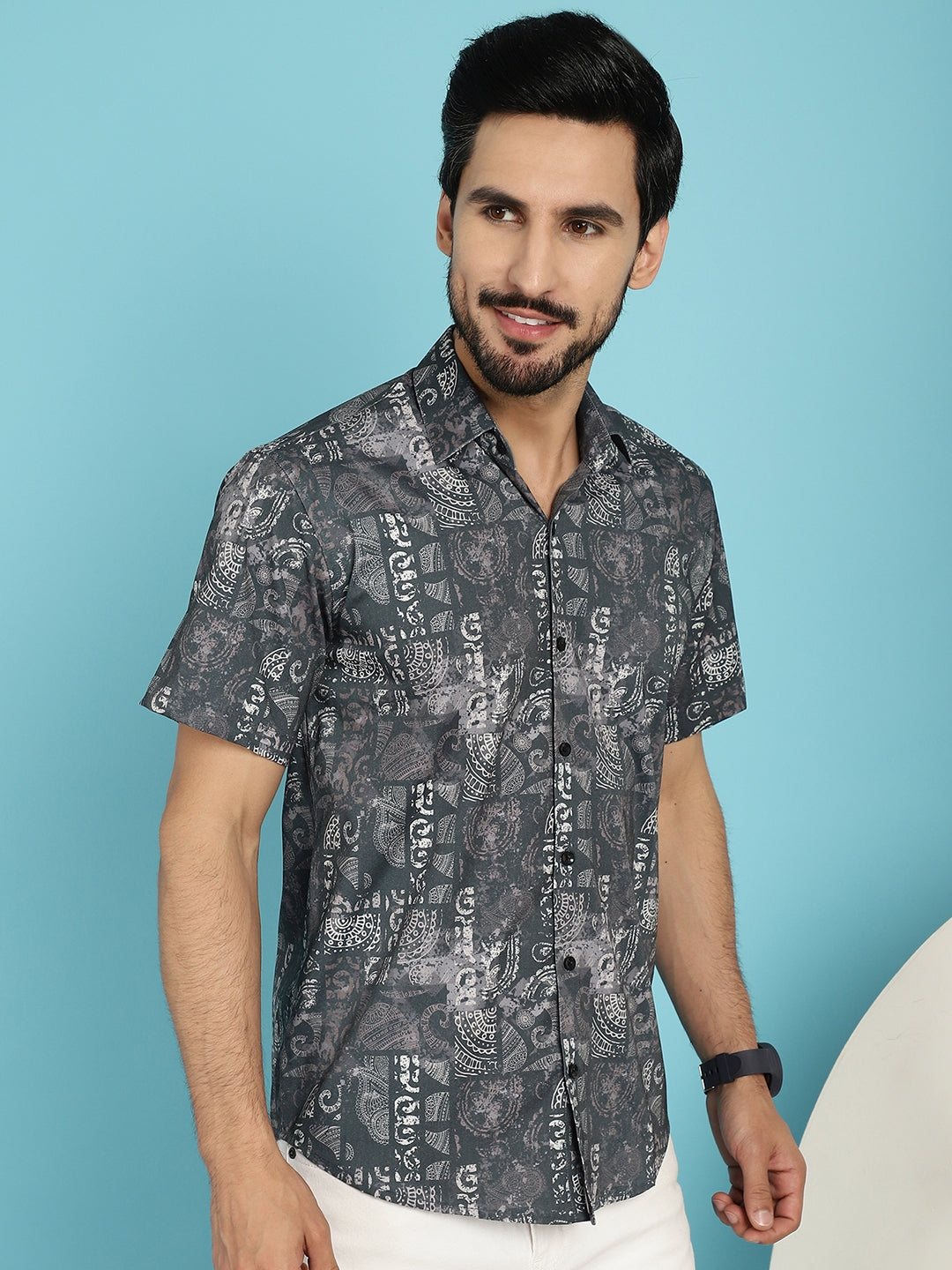 Men's Printed Casual Shirt - Taantav