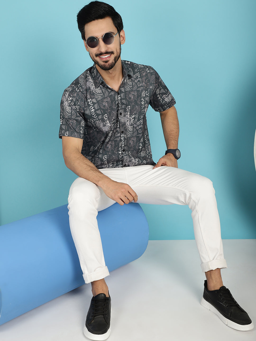 Men's Printed Casual Shirt - Taantav