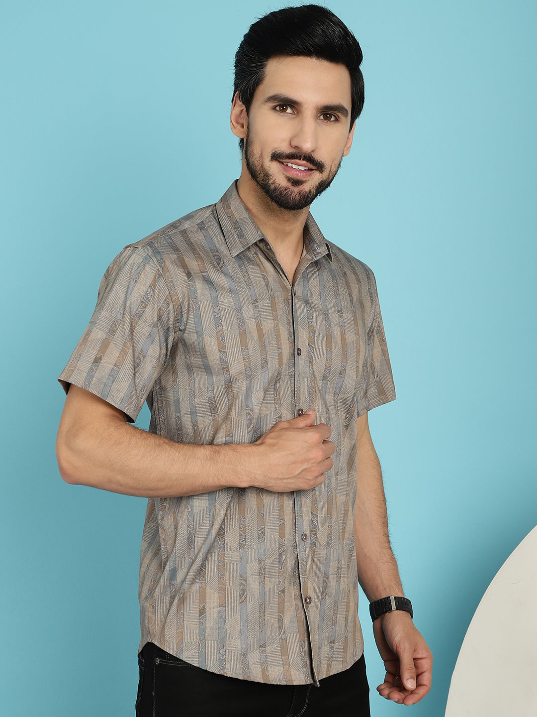 Men's Floral Printed Casual Shirt - Taantav