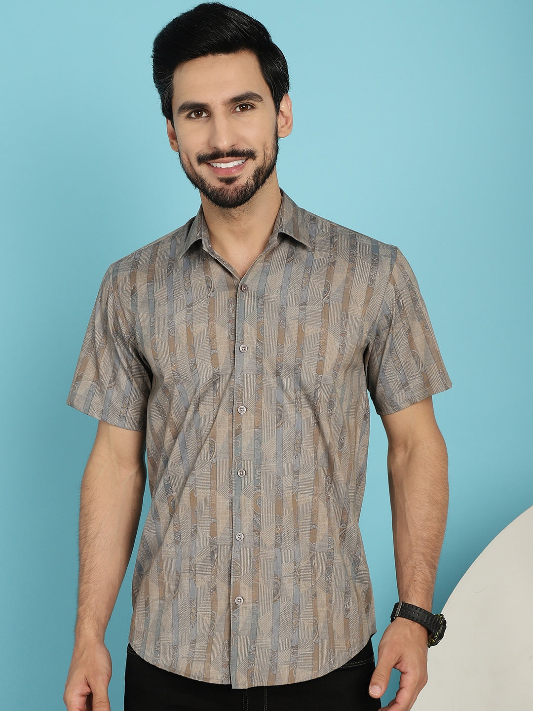 Men's Floral Printed Casual Shirt - Taantav