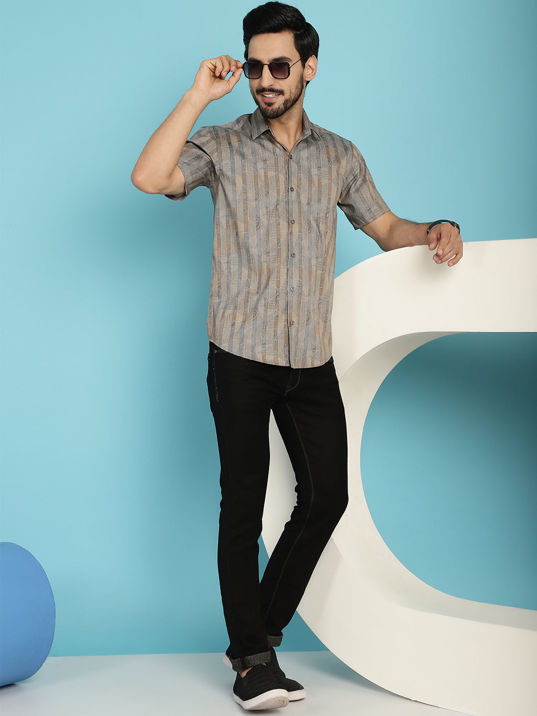 Men's Floral Printed Casual Shirt - Taantav