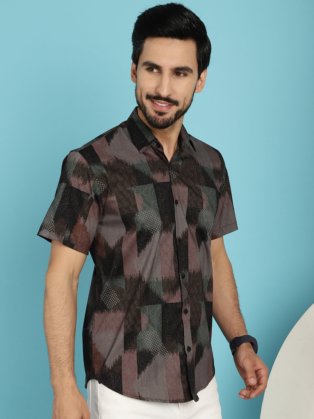 Men's Floral Printed Casual Shirt - Taantav