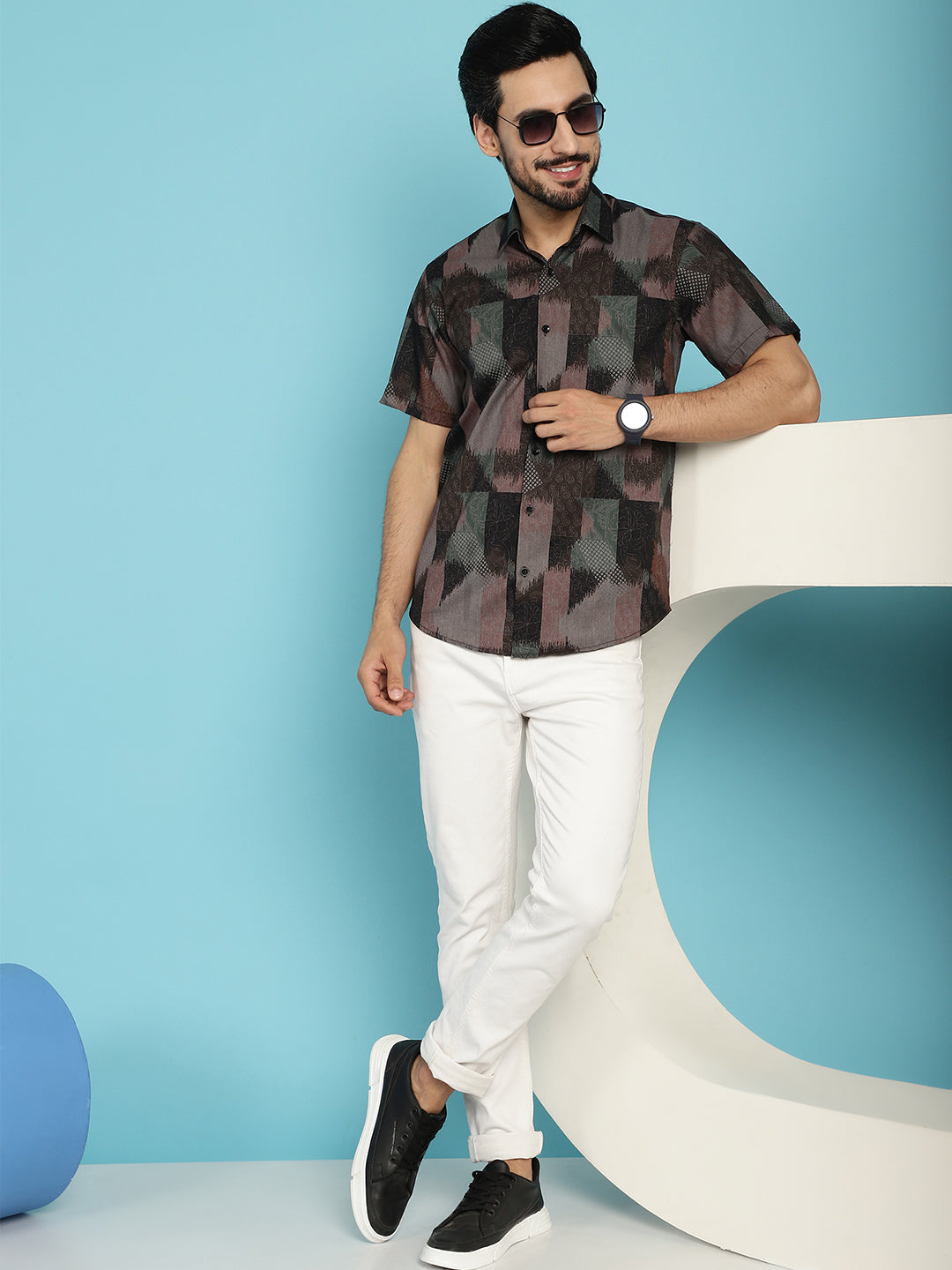 Men's Floral Printed Casual Shirt - Taantav