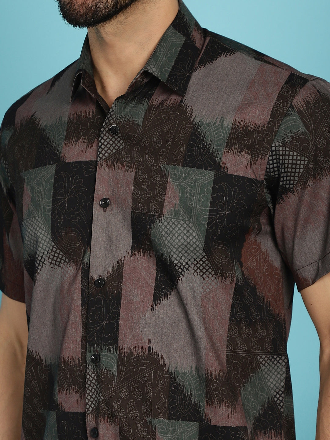 Men's Floral Printed Casual Shirt - Taantav