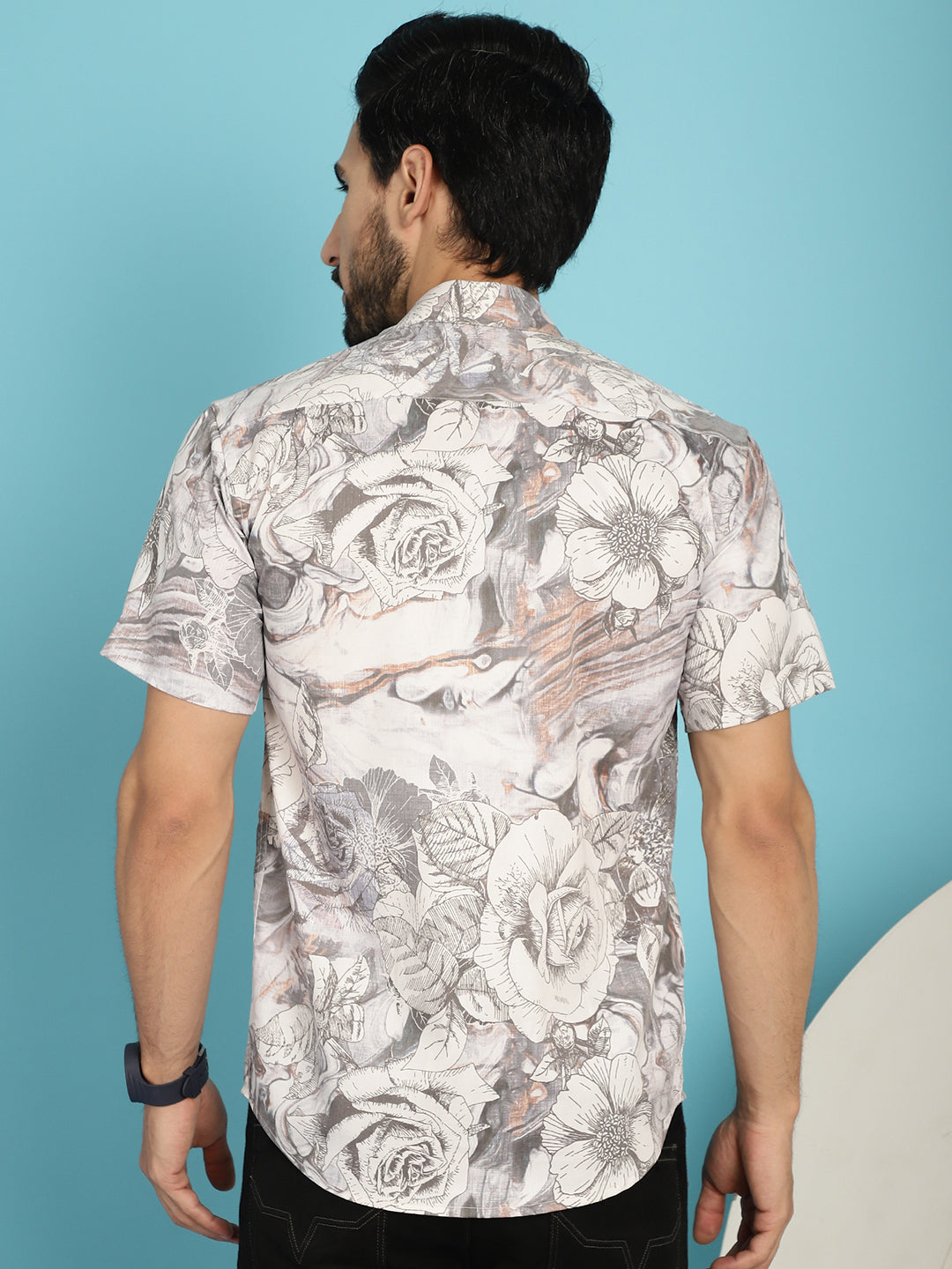 Men's Floral Printed Casual Shirt - Taantav