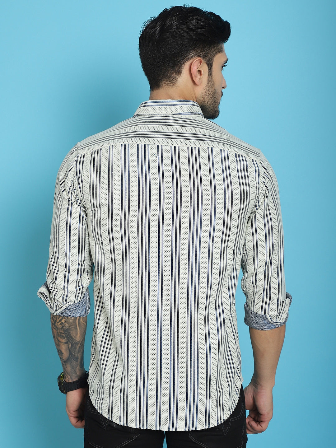 Men's Woven Design Cotton Shirt for Men - Taantav