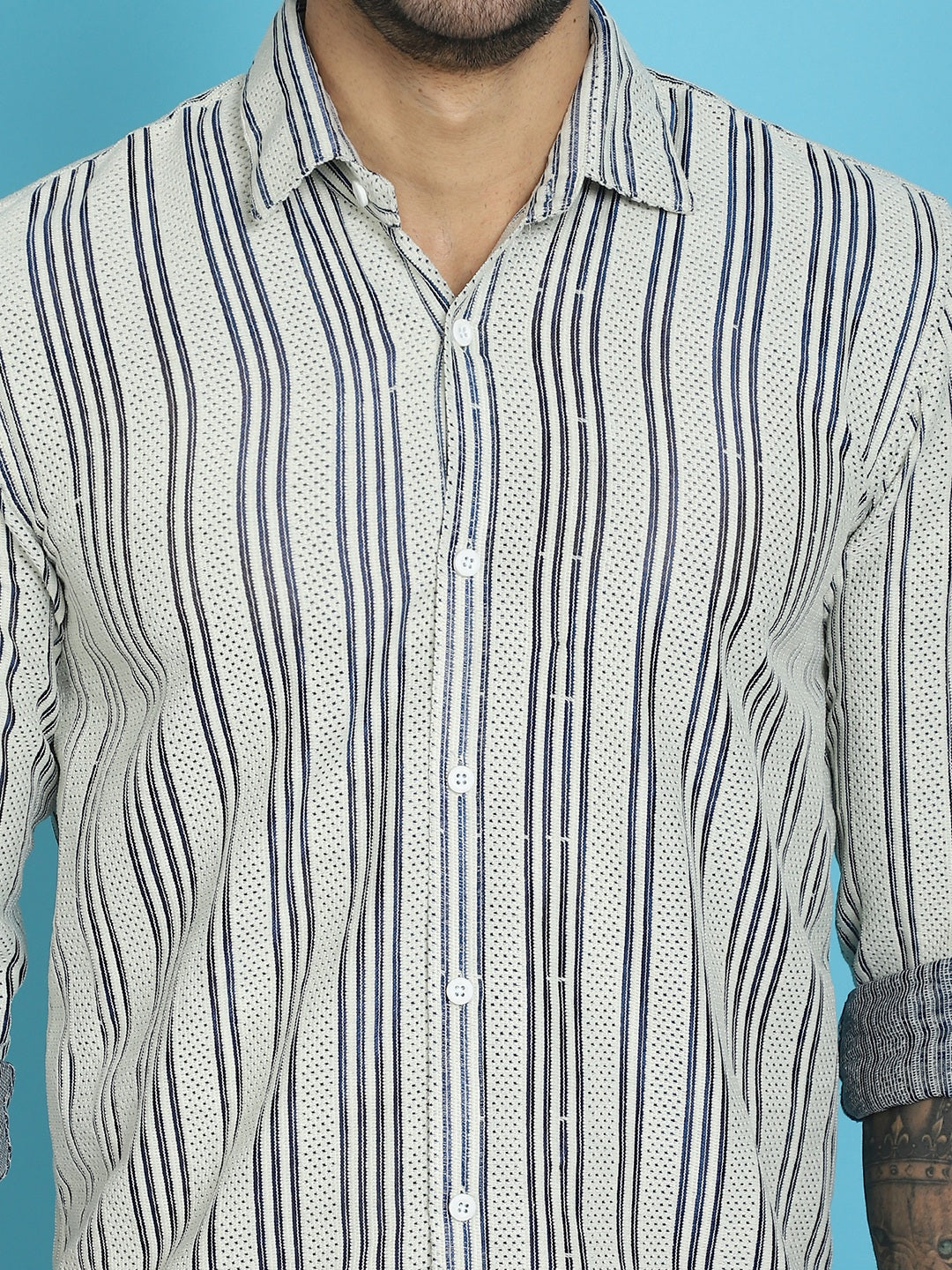 Men's Woven Design Cotton Shirt for Men - Taantav