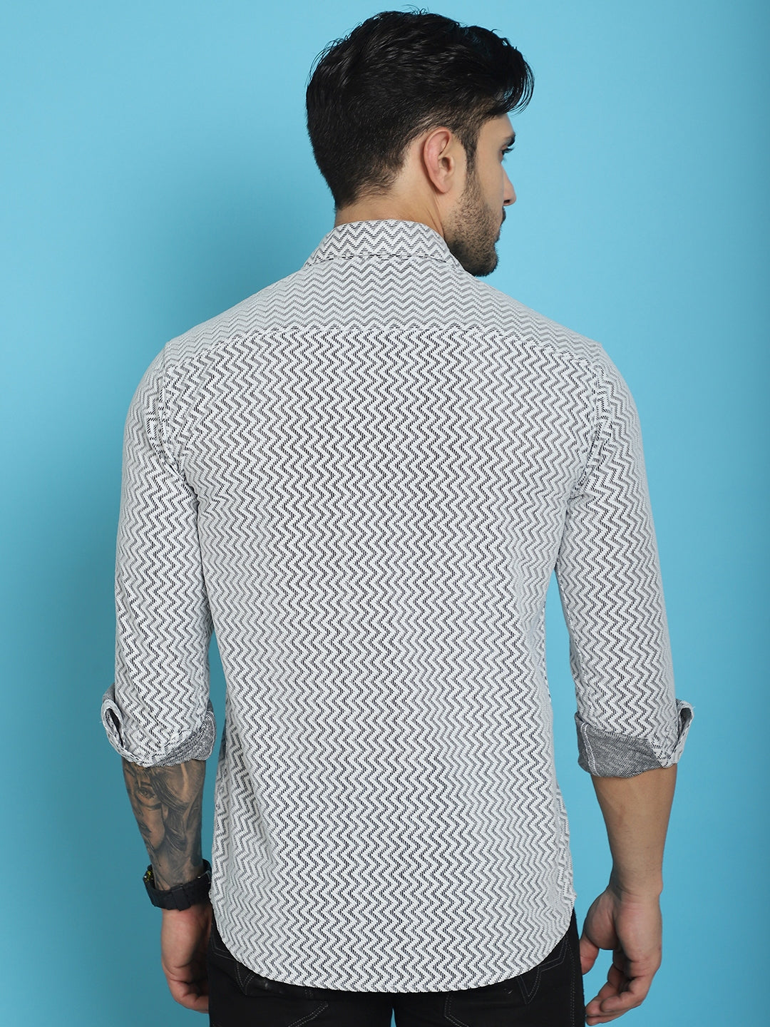 Men's Woven Design Cotton Shirt for Men - Taantav