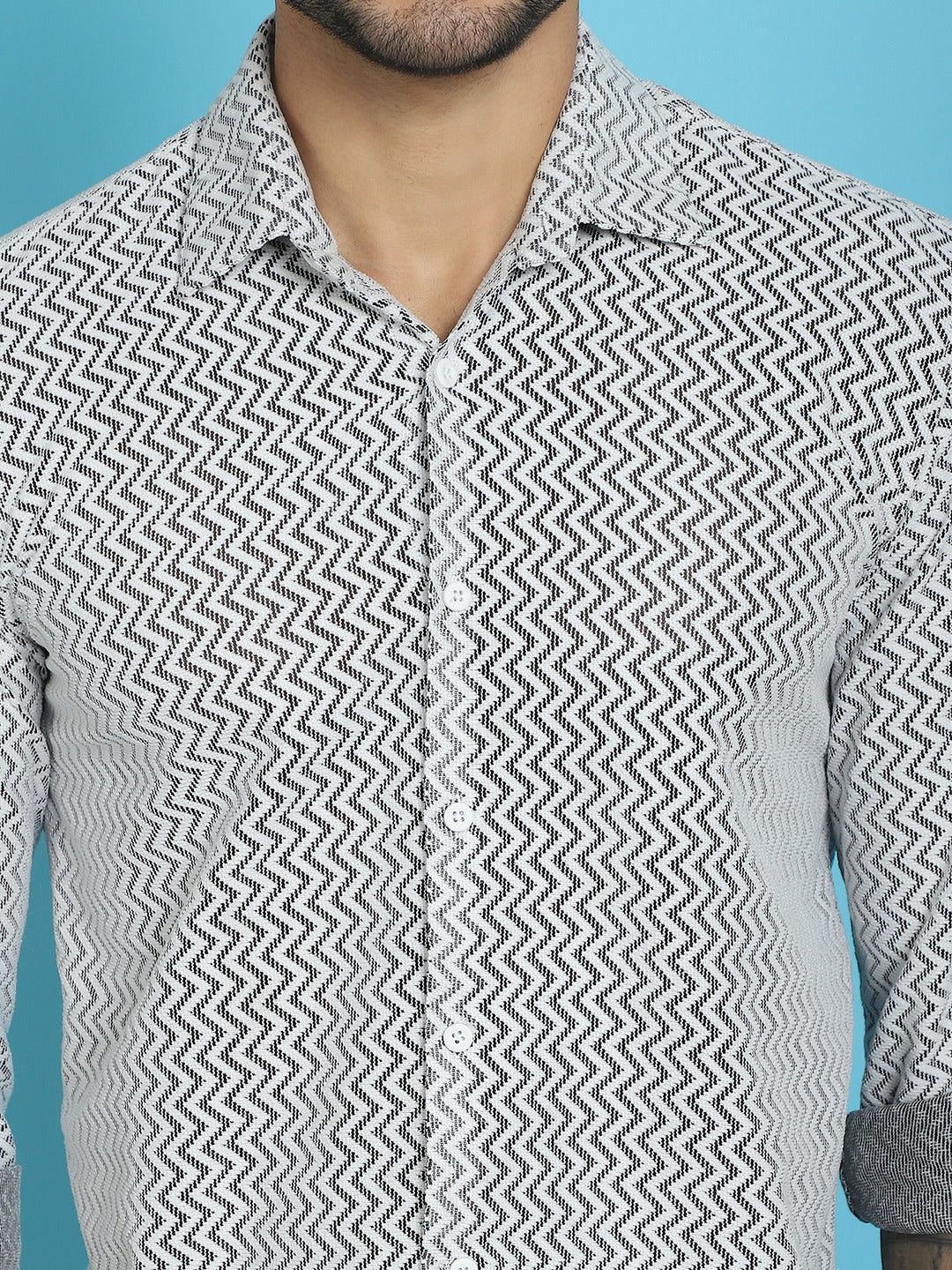 Men's Woven Design Cotton Shirt for Men - Taantav