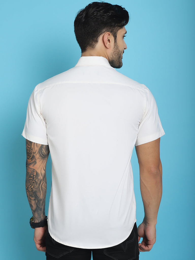 Men's Printed Half Sleeve Lycra Shirt for Men